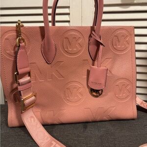 Michael Kors Blush Pink Embossed Tote